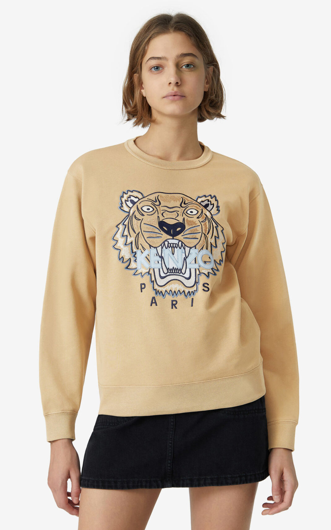 Kenzo Tiger Sweatshirt Dame - Beige DK-293110